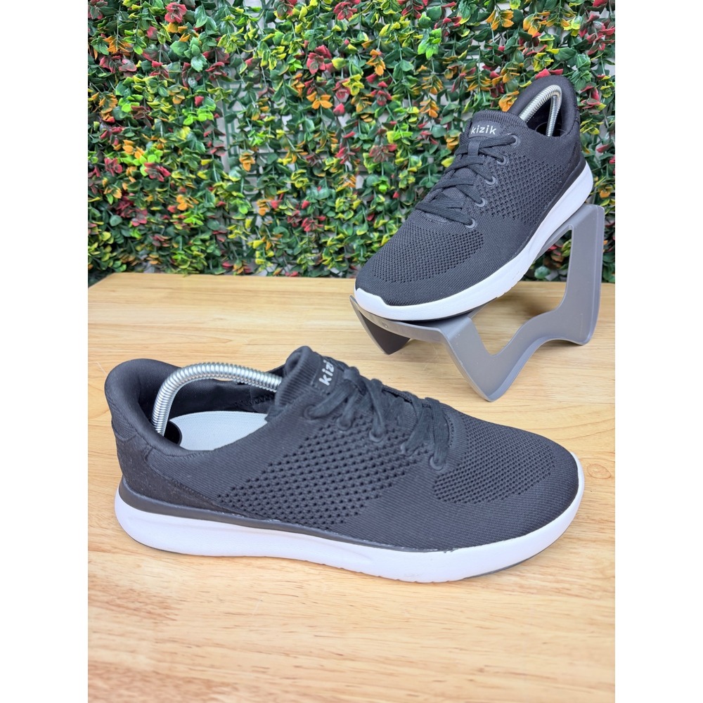 Kizik Lima Black White Hands-Free Slip On Sneakers Mens 9 Women 10.5 DLIMMB04-1D
